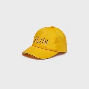 Шапка с козирка SUN за бебе момче Майорал в жълто