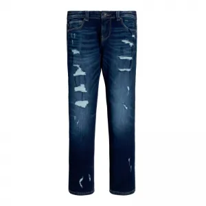Дънков панталон за момче с кръпки slim fit Guess