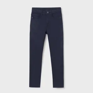 Панталон 5 джоба slim fit basic в морско синьо за момче Майорал