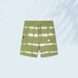 Бермуди трикотаж tie dye за момче Майорал в зелено