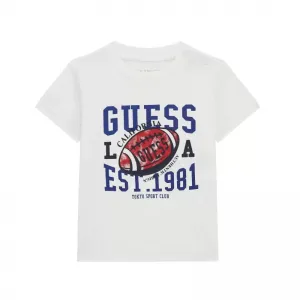Тениска американски футбол за бебе момче в бяло Guess
