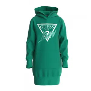 Памучна спортна рокля в зелено с контрастно лого Guess Icon