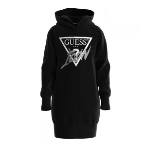 Памучна спортна рокля в черно с контрастно лого Guess Icon
