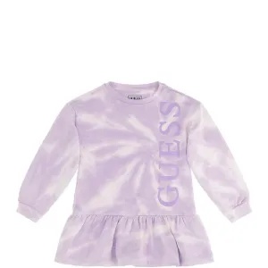 Свободна трикотажна рокля в лилаво Guess