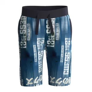 Къси памучни цветни панталони за момче Guess