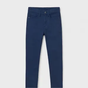 Панталон 5 джоба slim fit basic за момче в син цвят Майорал
