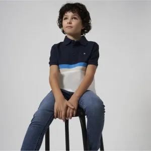 Деним панталон skinny fit за момче в тъмен деним плат Майорал