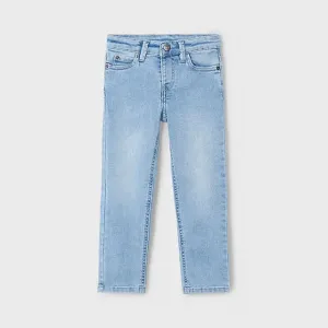 Панталон деним slim fit basic избелен цвят за мини момче Майорал