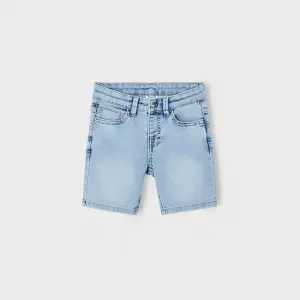 Бермуди soft denim 5джоба в избелен нюанс за мини момче Майорал