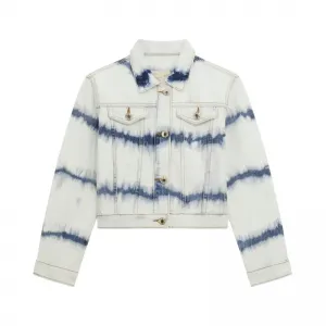 Двуцветно стилно деним яке за момиче Guess