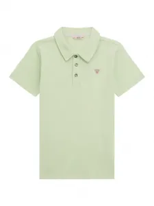 Поло тениска с къс ръкав за момче Guess в бледо зелено