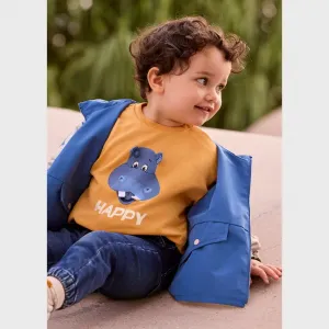 Блуза play хипопотам Оранжев цвят за бебе момче Mayoral 