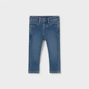 Детски вталени дънки Slim Fit с класически дизайн – Син деним