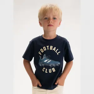 Тениска къс ръкав football club Морско син цвят за мини момче Mayoral 