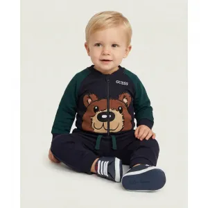 Бебешки спортен комплект Guess Eco Bear от две части – Тъмносин и петрол