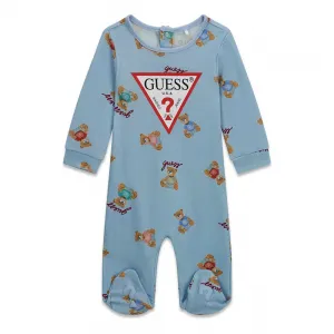 Бебешки гащеризон с мечета Guess Bear – Син меланж