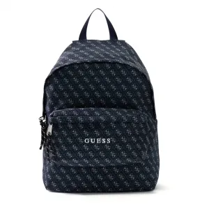 Тъмно синя спортна раница от плат за момче с бели лога Guess