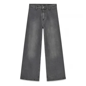 Детски дънки GUESS с широк крачол (Wide Leg) в измит сив цвят