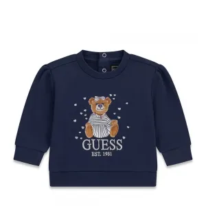 Детска тъмносиня блуза с мече Guess Bear