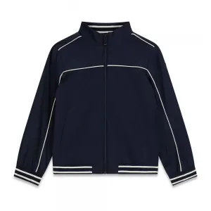 Преходно яке в тъмно синьо за момче с бели елементи Guess