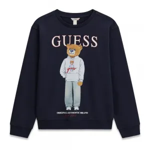 Спортна блуза в тъмносин цвят за момче с цветно мече Guess