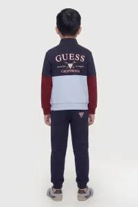 Спортен екип в тъмно синьо и вишнаво за мини момче Guess
