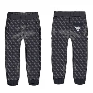 Детско спортно долнище Guess All-Over Logo – Тъмносиво / Графит